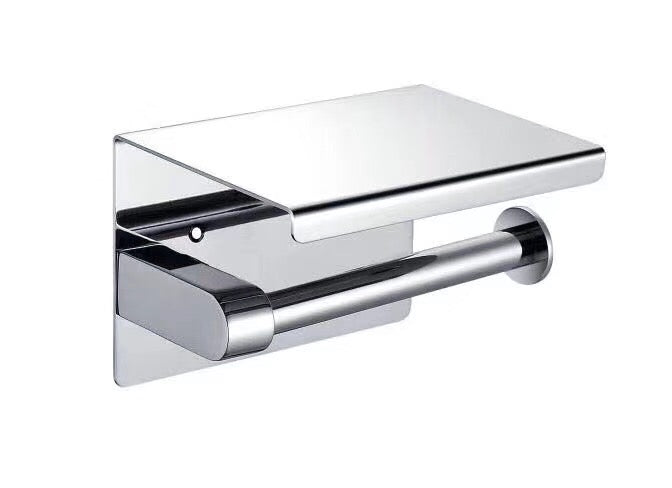 Stainless Steel Toilet Paper Roll Holder with Shelf