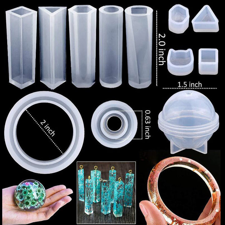 148Pcs Epoxy Resin Jewelry Making Kit with 50g UV Resin