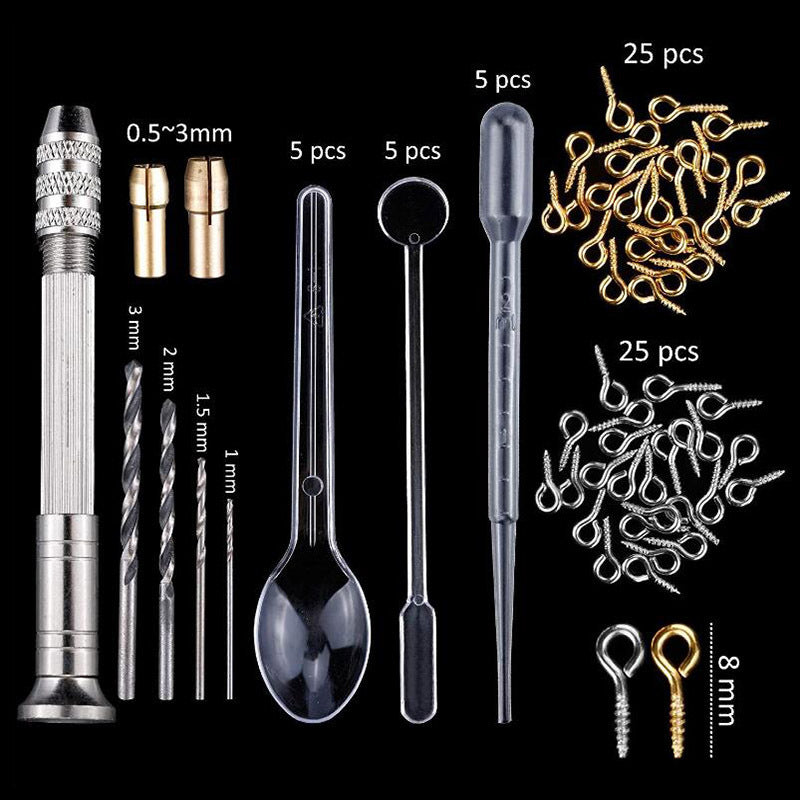148Pcs Epoxy Resin Jewelry Making Kit with 50g UV Resin