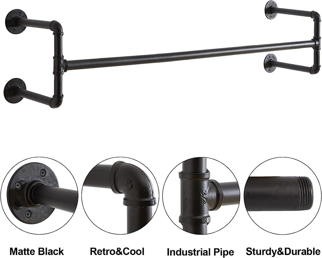 Industrial Pipe Garment Bar - 115CM