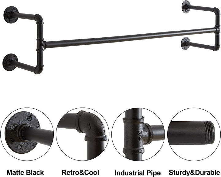 Industrial Pipe Garment Bar - 115CM