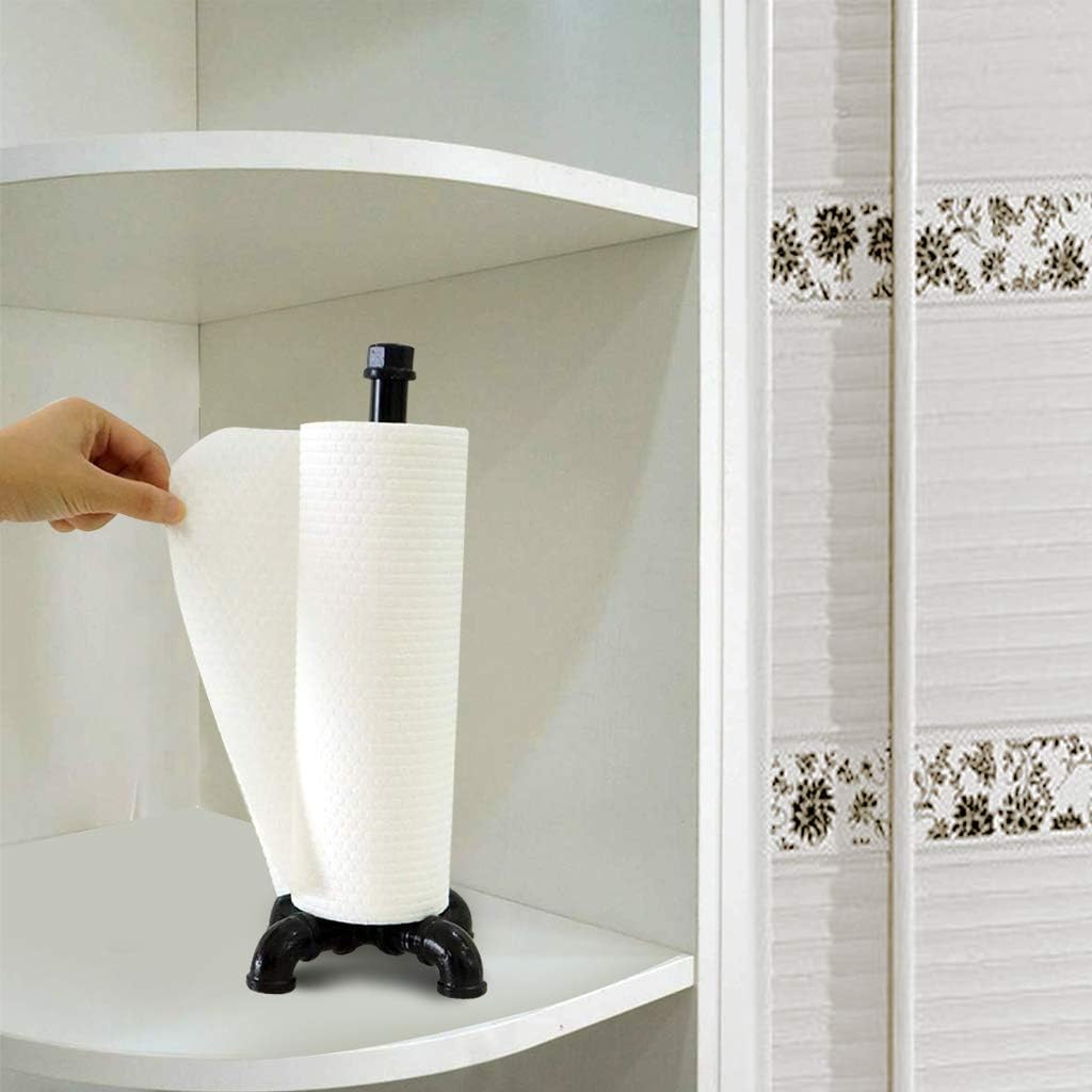 Industrial Pipe Free Stand Kitchen/Toilet Paper Holder