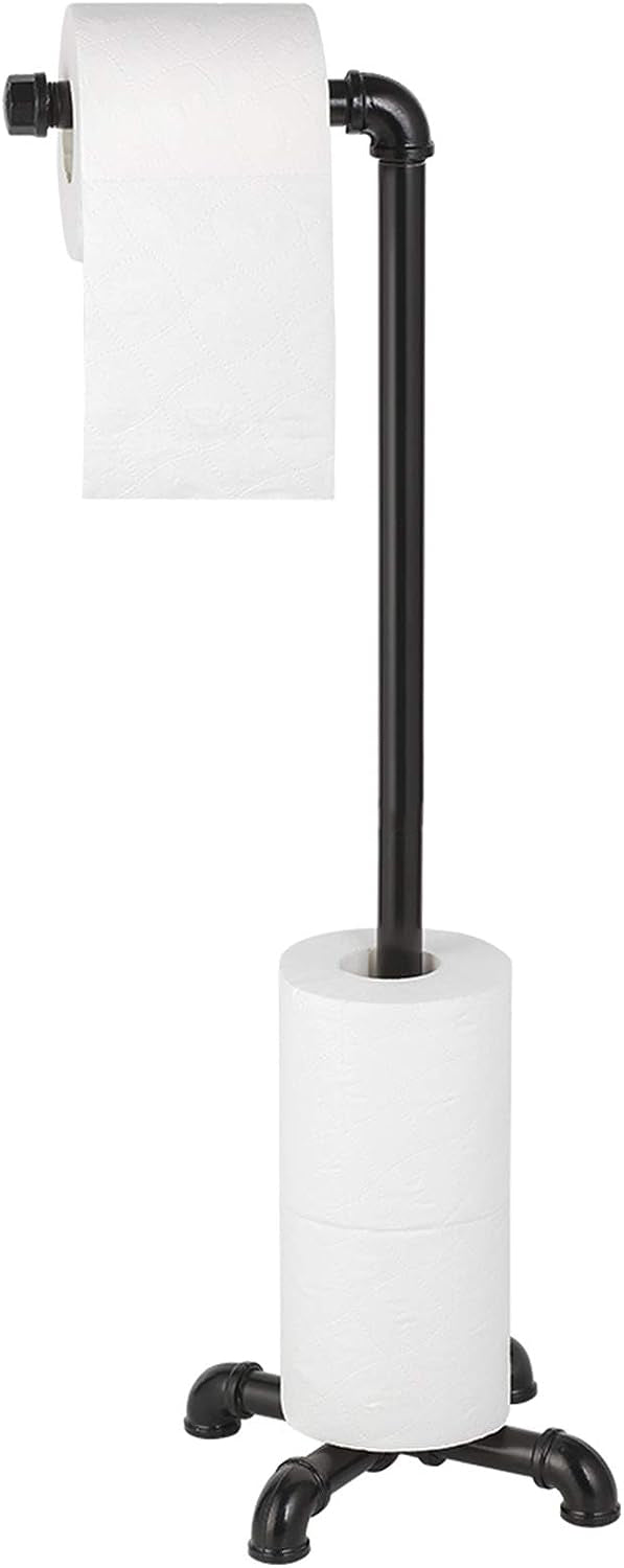Industrial Pipe Free Stand Toilet Paper Holder Stand