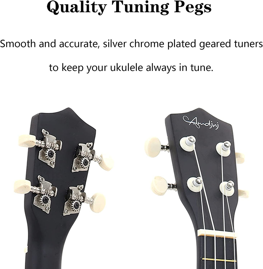 21 inch Ukulele Mini Guita Beginner Kit-Black