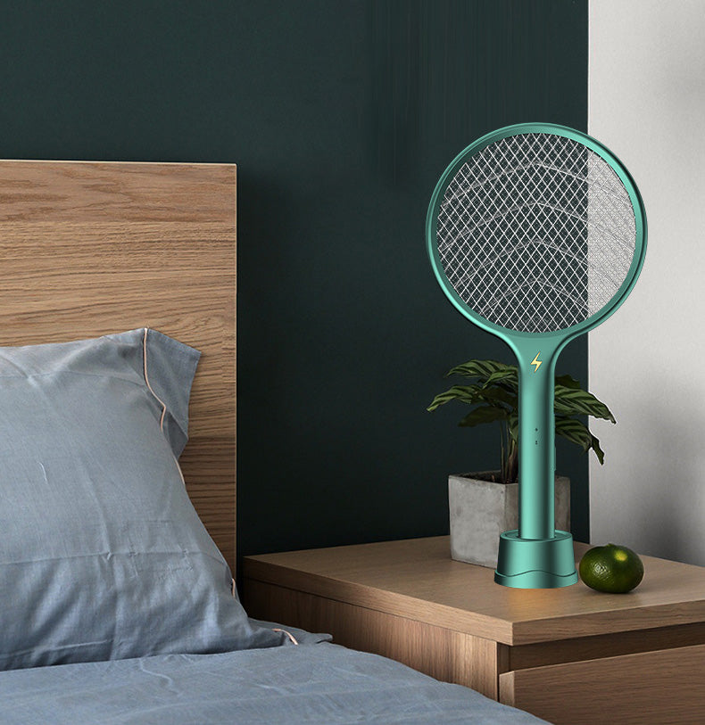 2 In 1 Household Electric Mosquito Lamp Swatter-White