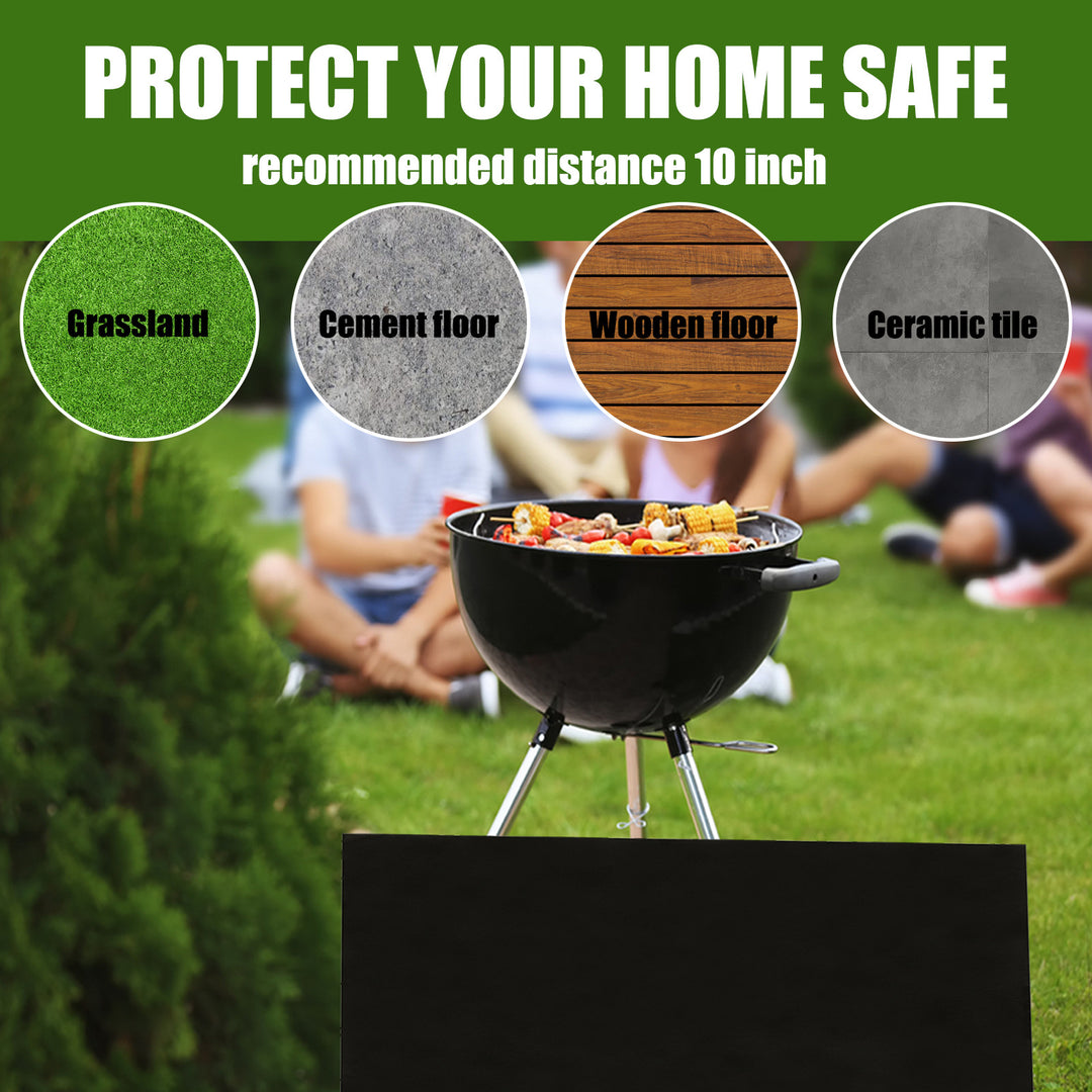 Reusable Under the Grill Protective Deck Patio Mat 100X150CM