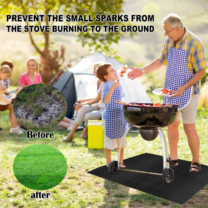 Reusable Under the Grill Protective Deck Patio Mat 100X150CM