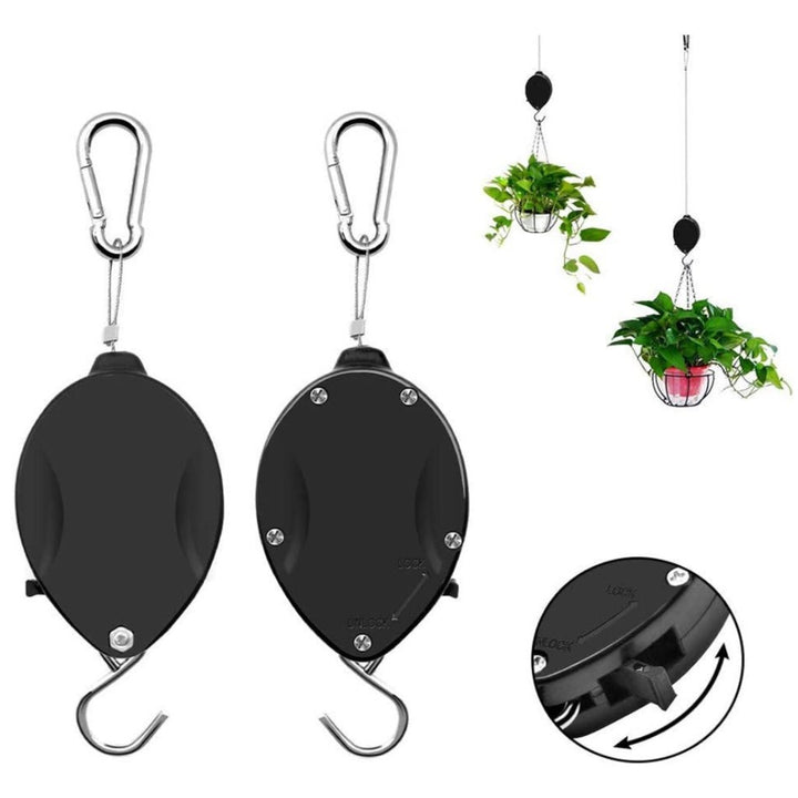 Retractable Pulley Adjustable Plant Hanger Hook