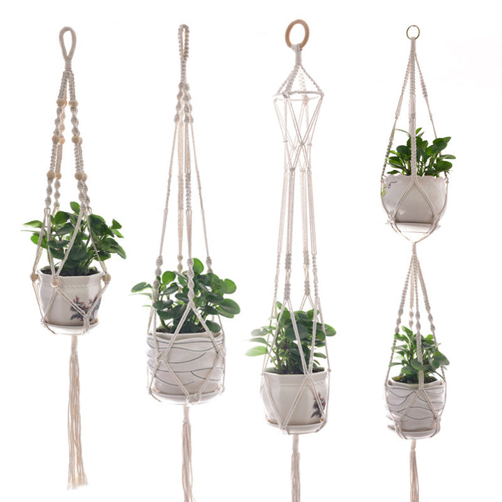 4 Pack Simple Design Indoor Planter Hanging Rope-Type C