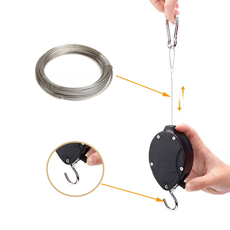 Retractable Pulley Adjustable Plant Hanger Hook