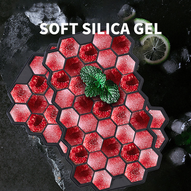 Silicone 37 Beehive Ice Cube Molds 2 Pack