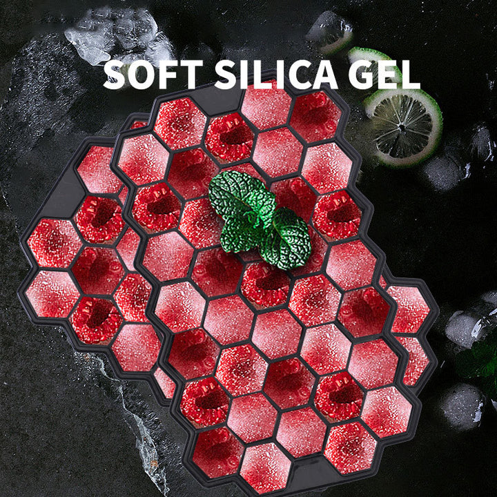 Silicone 37 Beehive Ice Cube Molds 2 Pack
