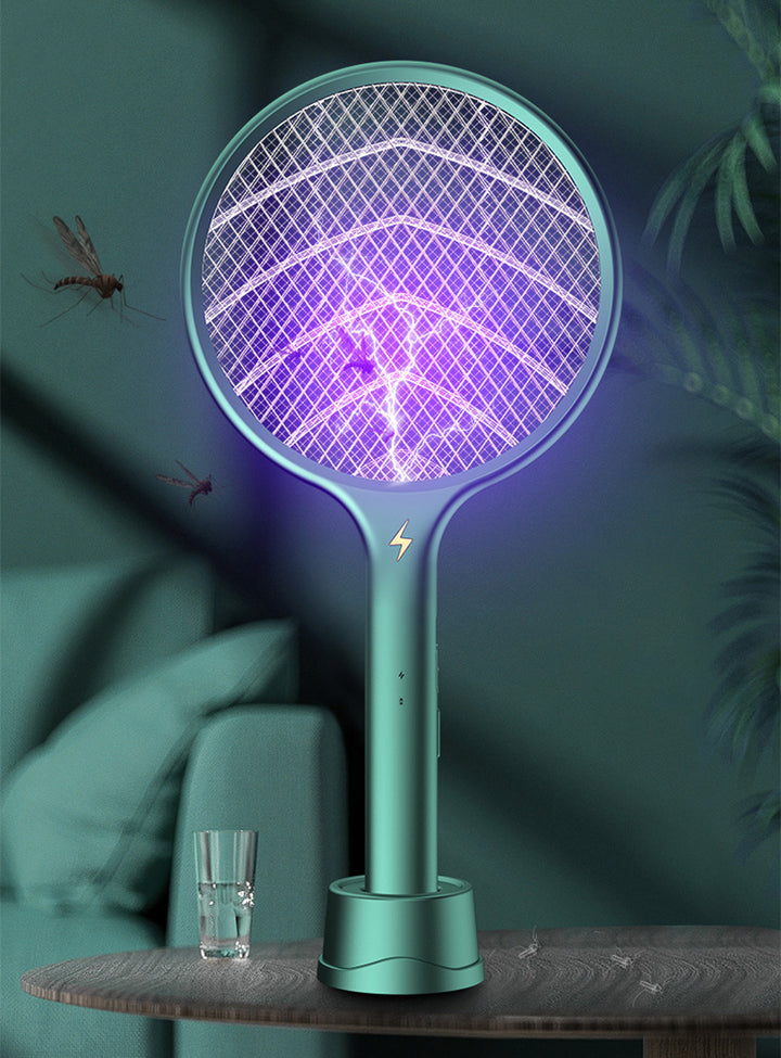 2 In 1 Household Electric Mosquito Lamp Swatter-White