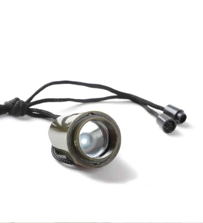 7 in 1 Survival Whistle Compass Thermometer LED Flashlight Mirror Magnifier