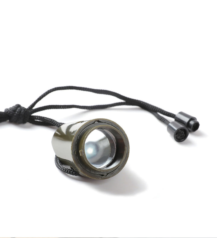 7 in 1 Survival Whistle Compass Thermometer LED Flashlight Mirror Magnifier
