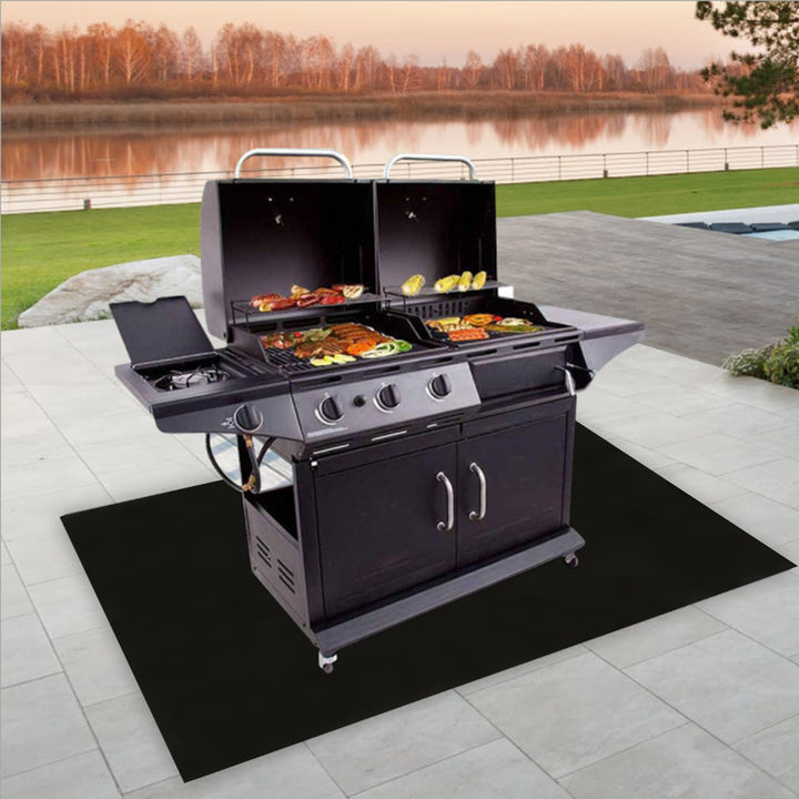 Reusable Under the Grill Protective Deck Patio Mat 100X150CM