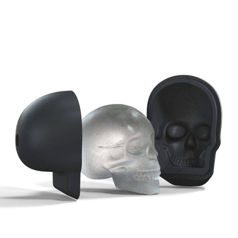 Large 3D Silicone Skull Ice Mold