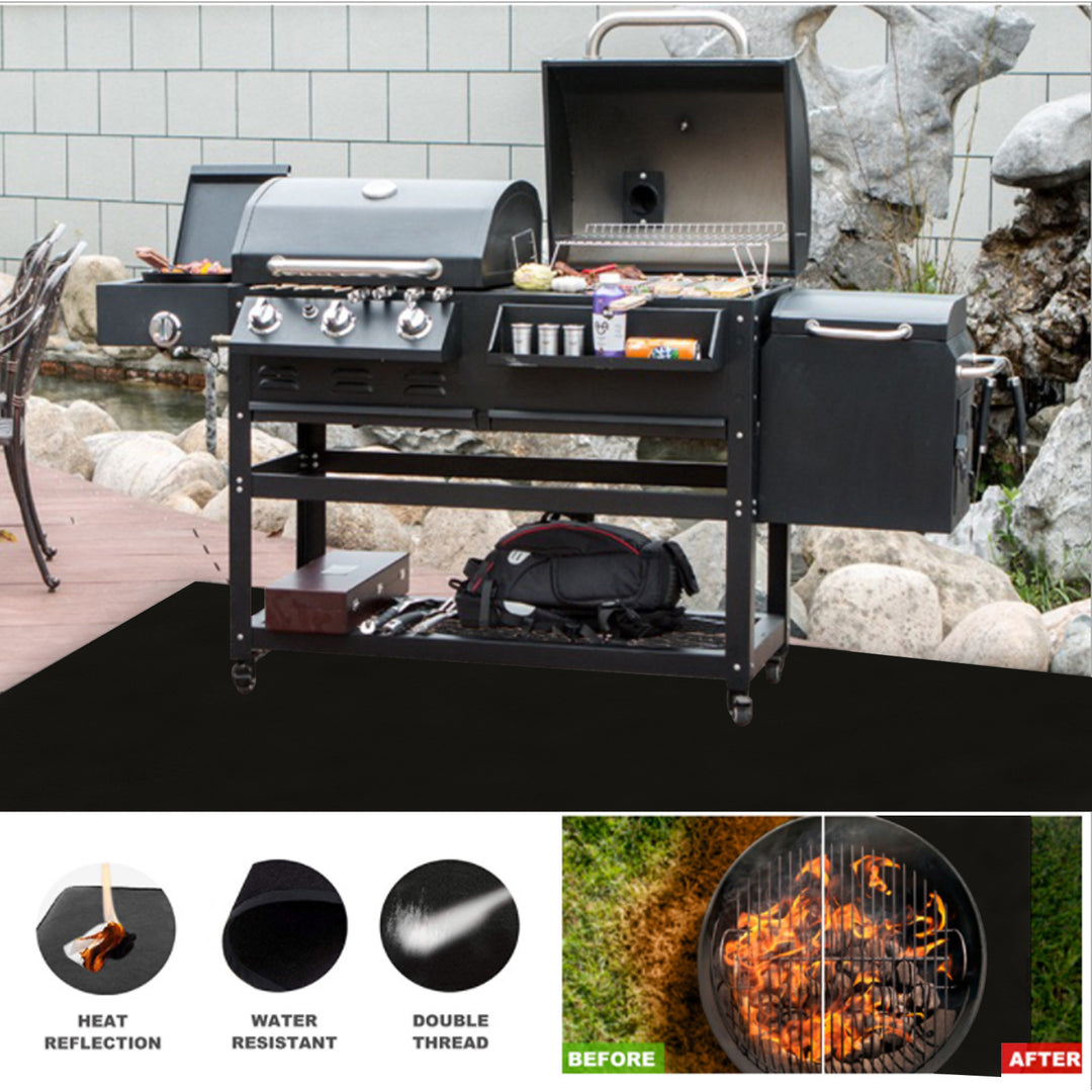 Reusable Under the Grill Protective Deck Patio Mat 100X150CM