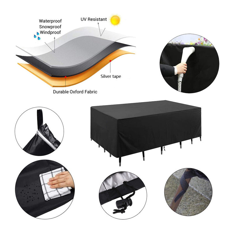 Rectangular Outdoor Furniture Waterproof Cover 230x165x80cm