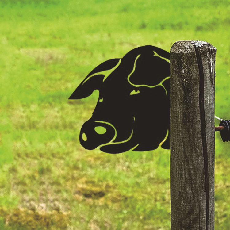 Funny Farm Metal Art Outdoor Decor Pig