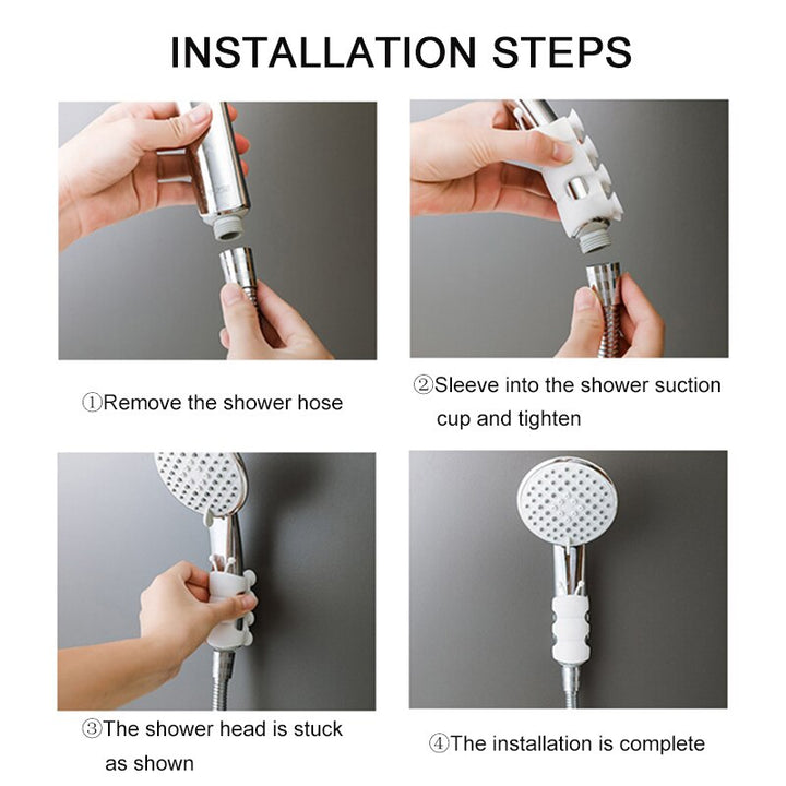 Silicone Suction Cup Shower Head Holder Bracket 2Pack