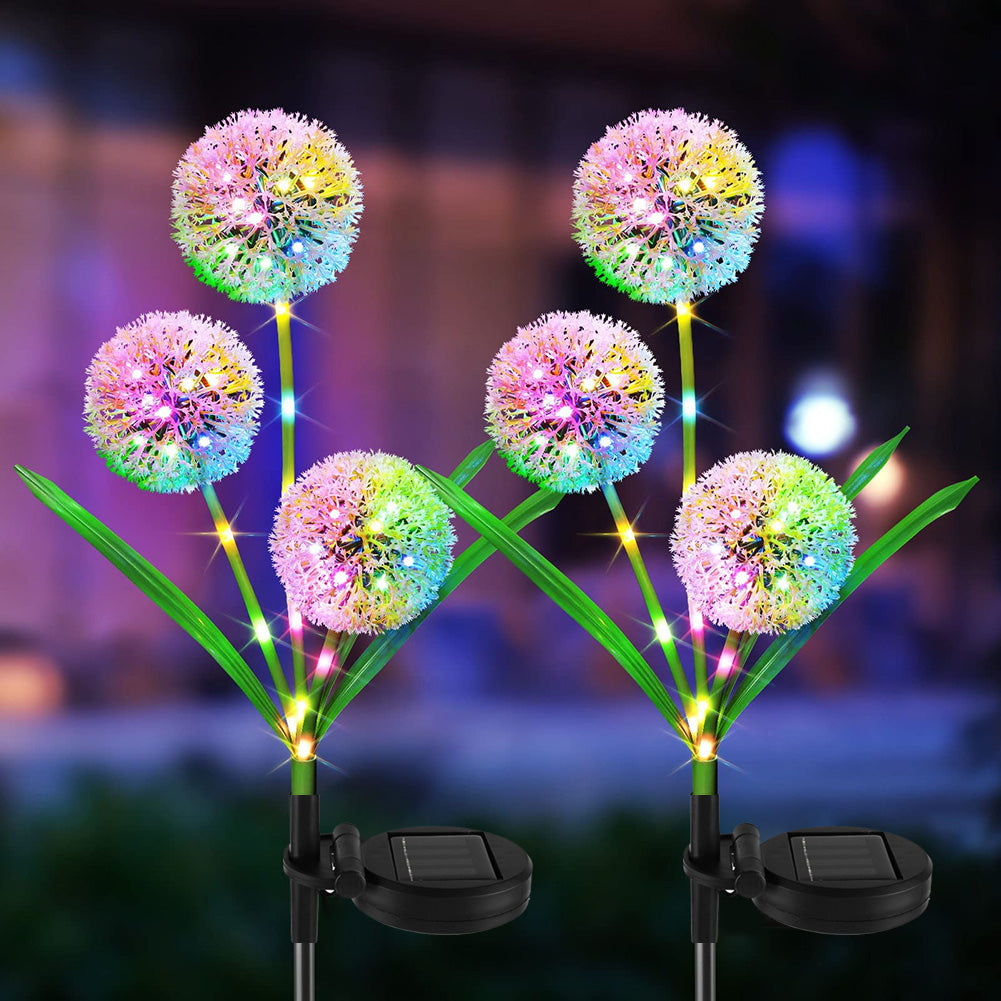 2Pack Solar Dandelion Garden Lights Decorative with 36 LED