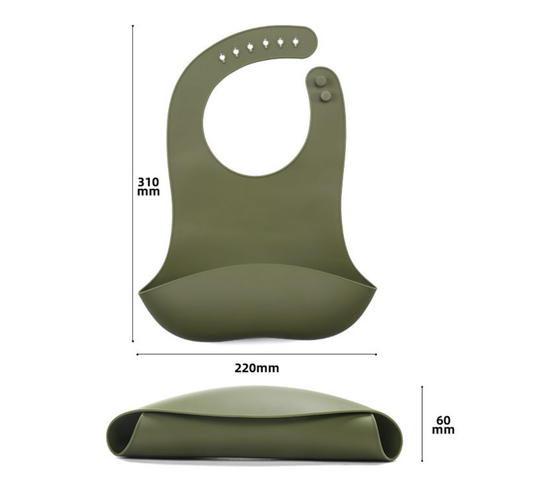 Waterproof Silicone Feeding Bib-Blue
