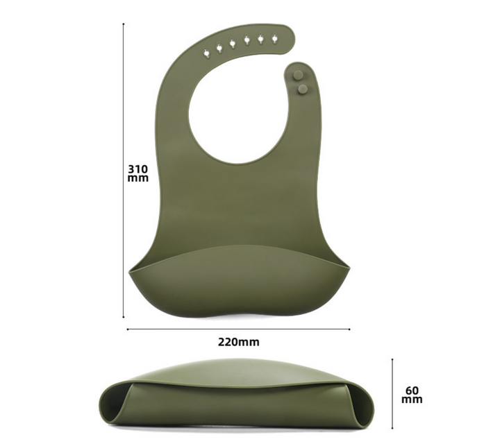 Waterproof Silicone Feeding Bib-Blue