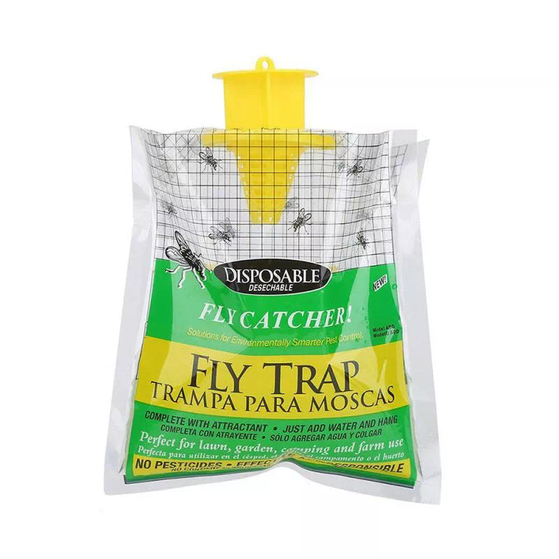 5pack Hanging Fly Trap Disposable Fly Catcher Bag