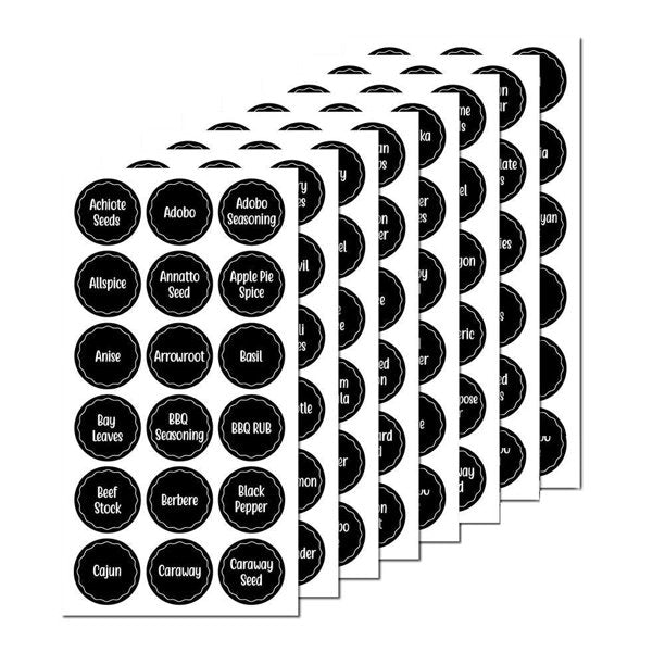 144pc Spice Jar Label Set - Household Organization Stickers