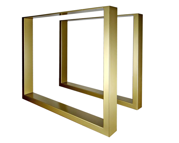 Set of 2 Steel Square Shape DIY Table Bench Legs 72cm-Gold