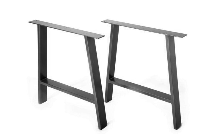 Set of 2 Steel A Shape DIY Table Bench Legs 72cm-Black