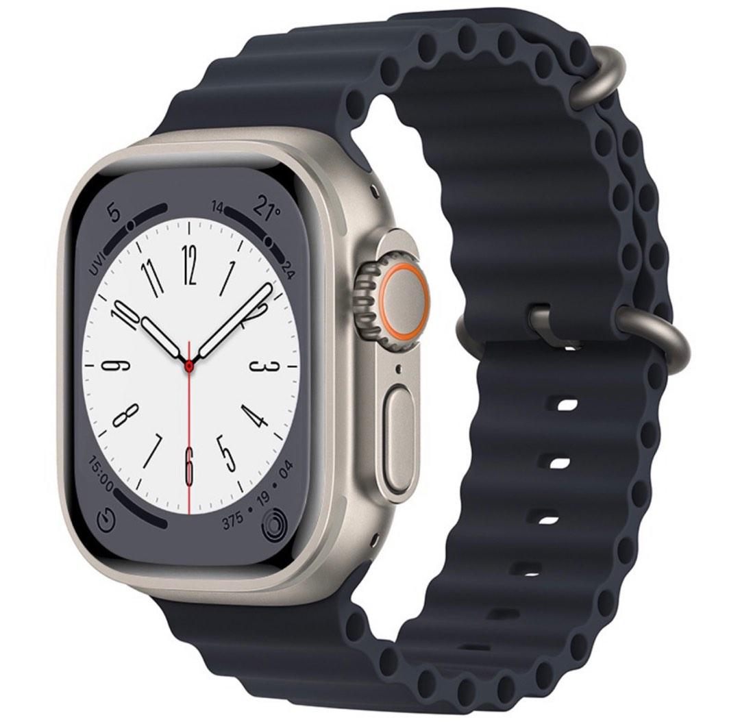 Ocean Band Strap Compatible With Apple Watch 41MM 40MM 38MM-Black