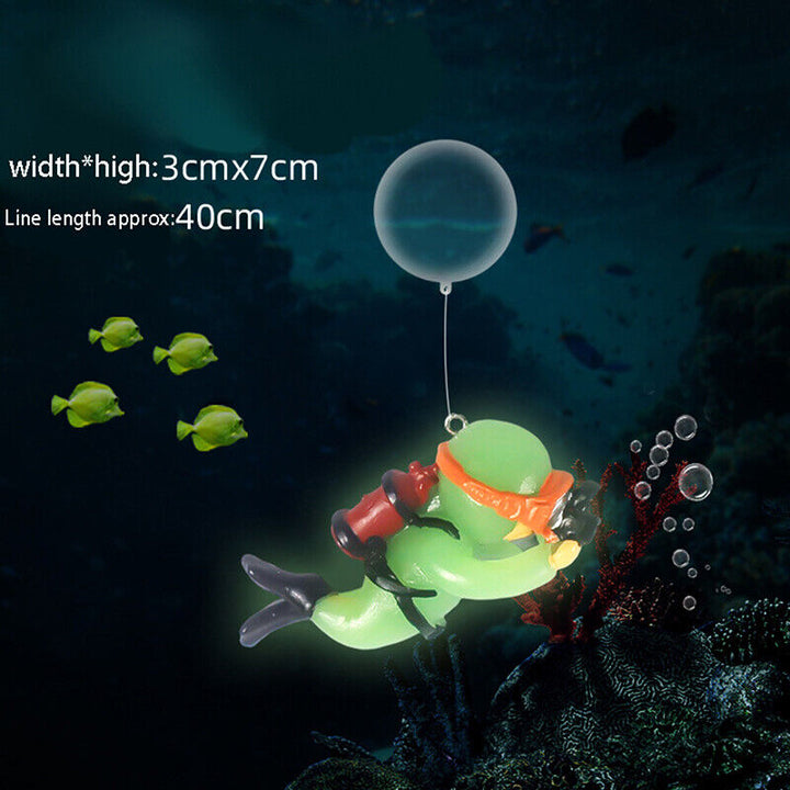 Luminous Diver Micro Fish Tank Aquarium Ornament 2pack