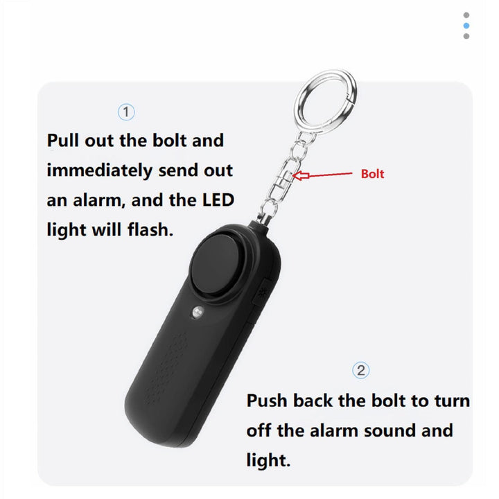 Safe Personal Alarm 130dB Self Defense Keychain Alarm-Pink