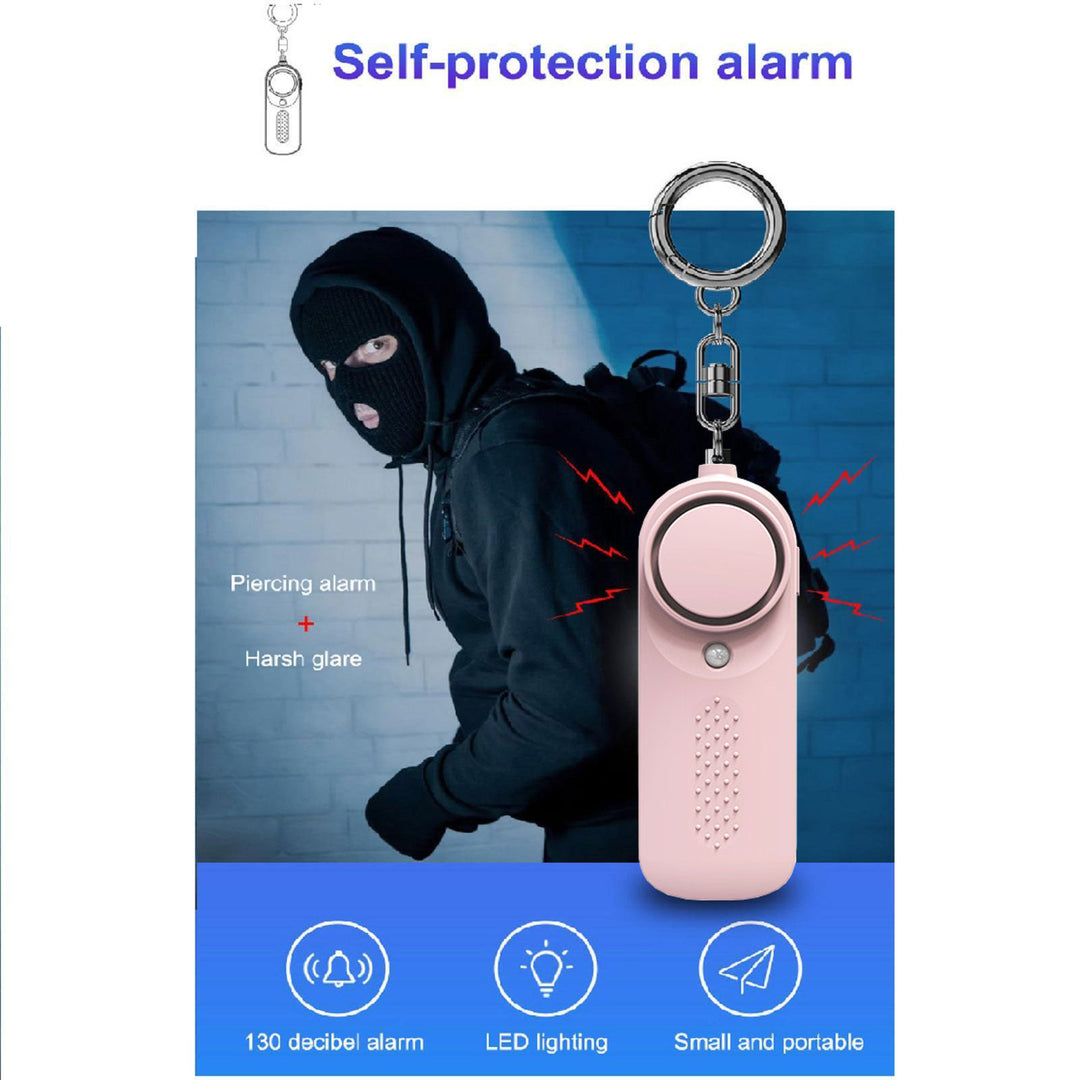 Safe Personal Alarm 130dB Self Defense Keychain Alarm-Pink
