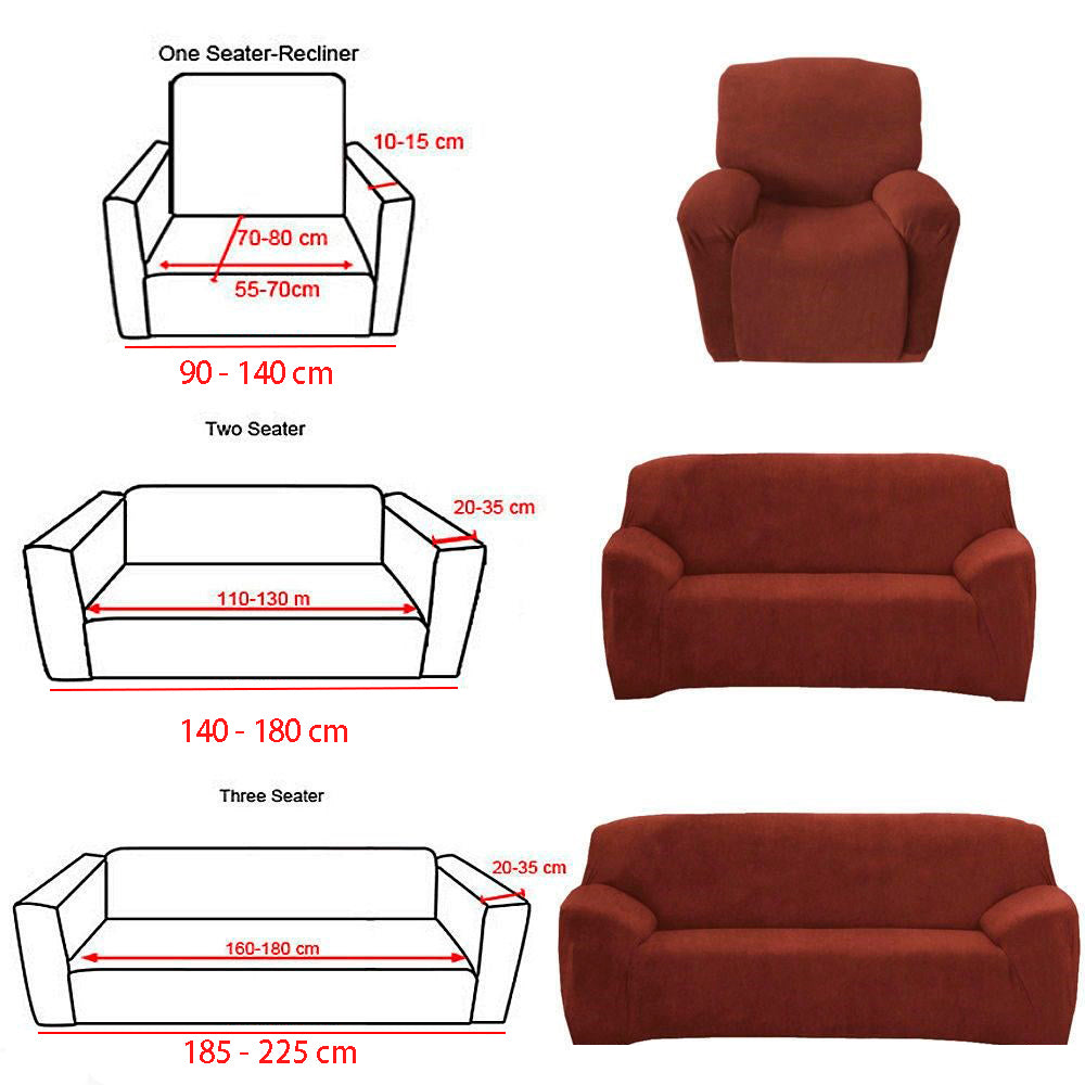 High Stretch Sofa Couch Slipcover One Seat-Black
