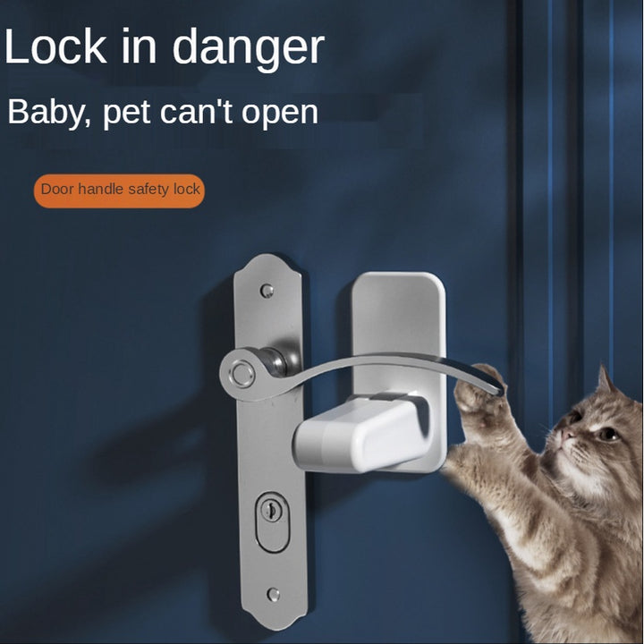 2Pack Anti-open Smart Door Handle Lock Door Stopper