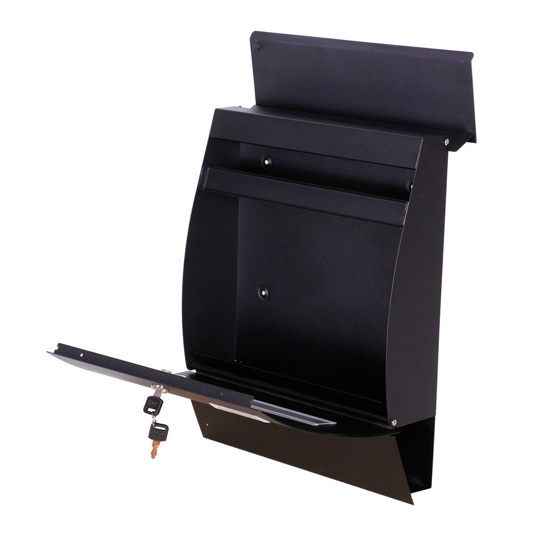 Wall Mounted Vertical Locking Drop Mail Box Arched