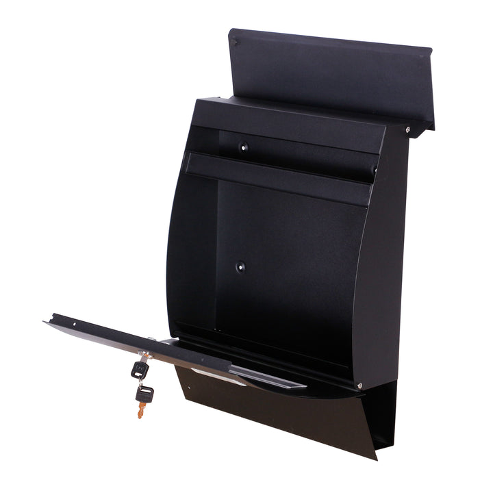 Wall Mounted Vertical Locking Drop Mail Box Arched
